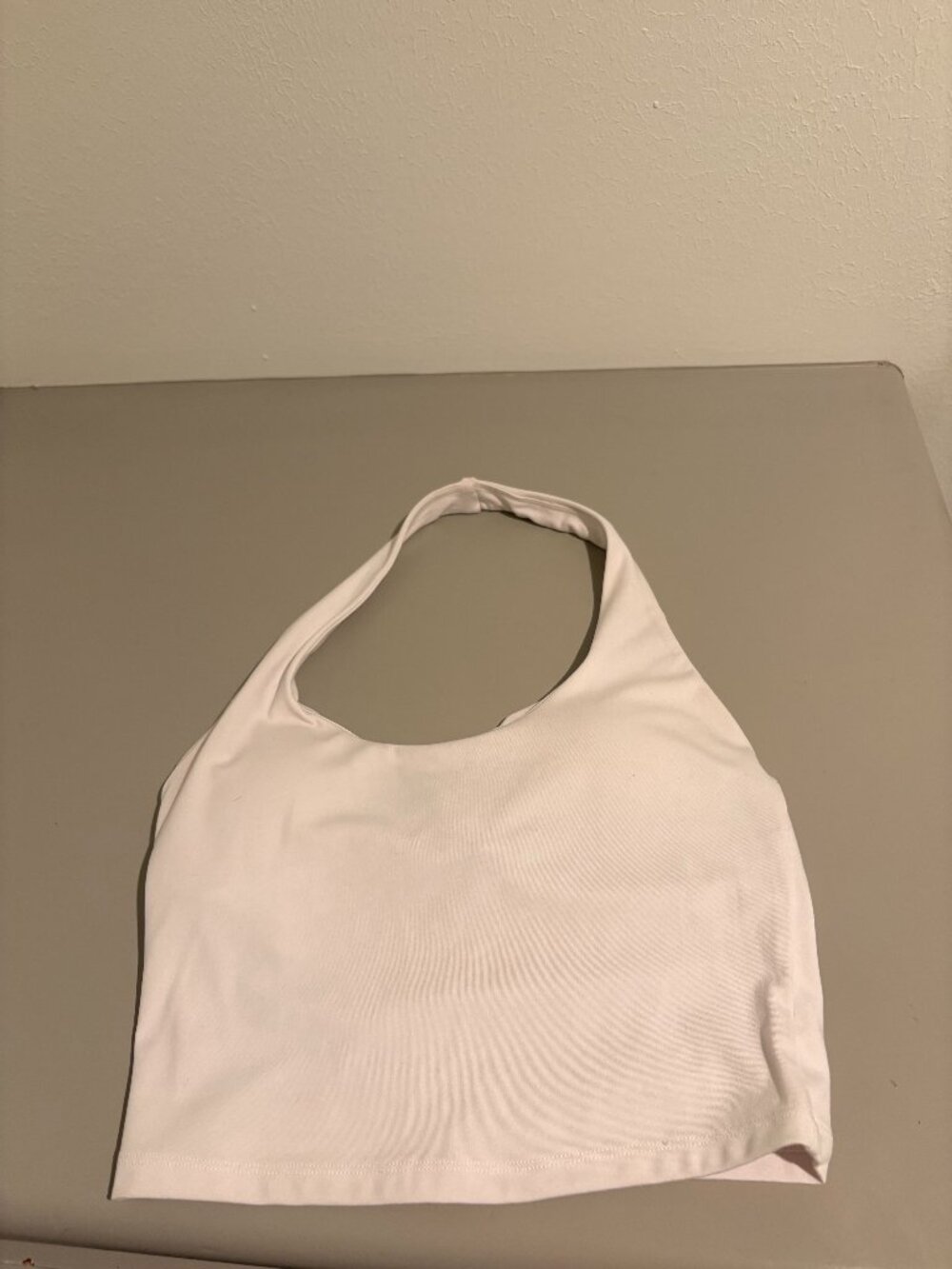 White Halter Crop Top